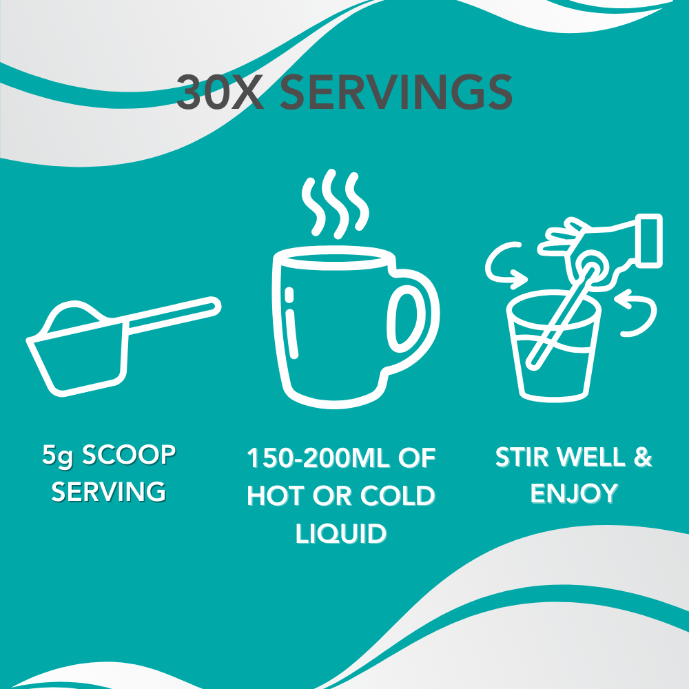 Hydrolysed Bovine Collagen with Vitamin C, D3 and Hyaluronic acid - 150g pouch