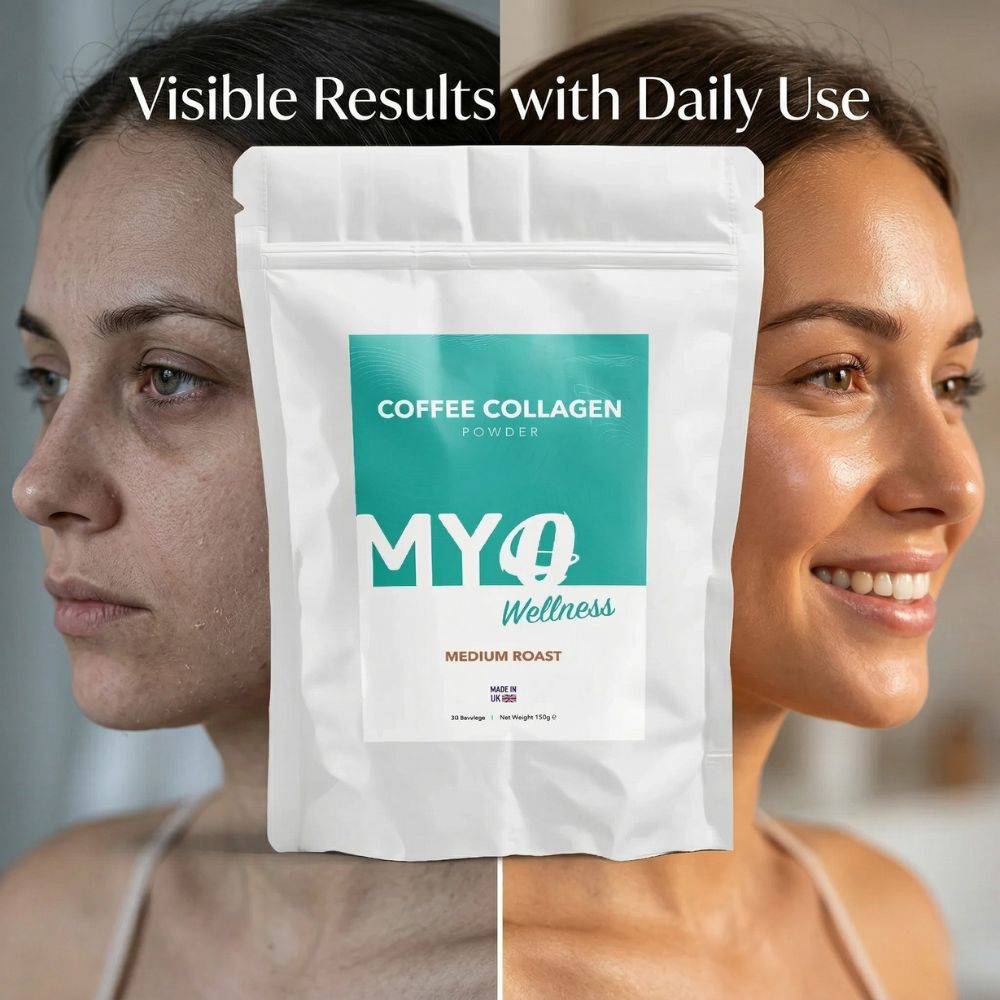 Coffee & Hydrolysed Bovine Collagen with Vitamin C, D3 and Hyaluronic acid - 204g Pouch