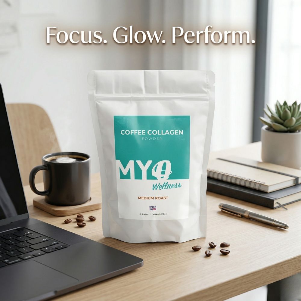 Coffee & Hydrolysed Bovine Collagen with Vitamin C, D3 and Hyaluronic acid - 204g Pouch