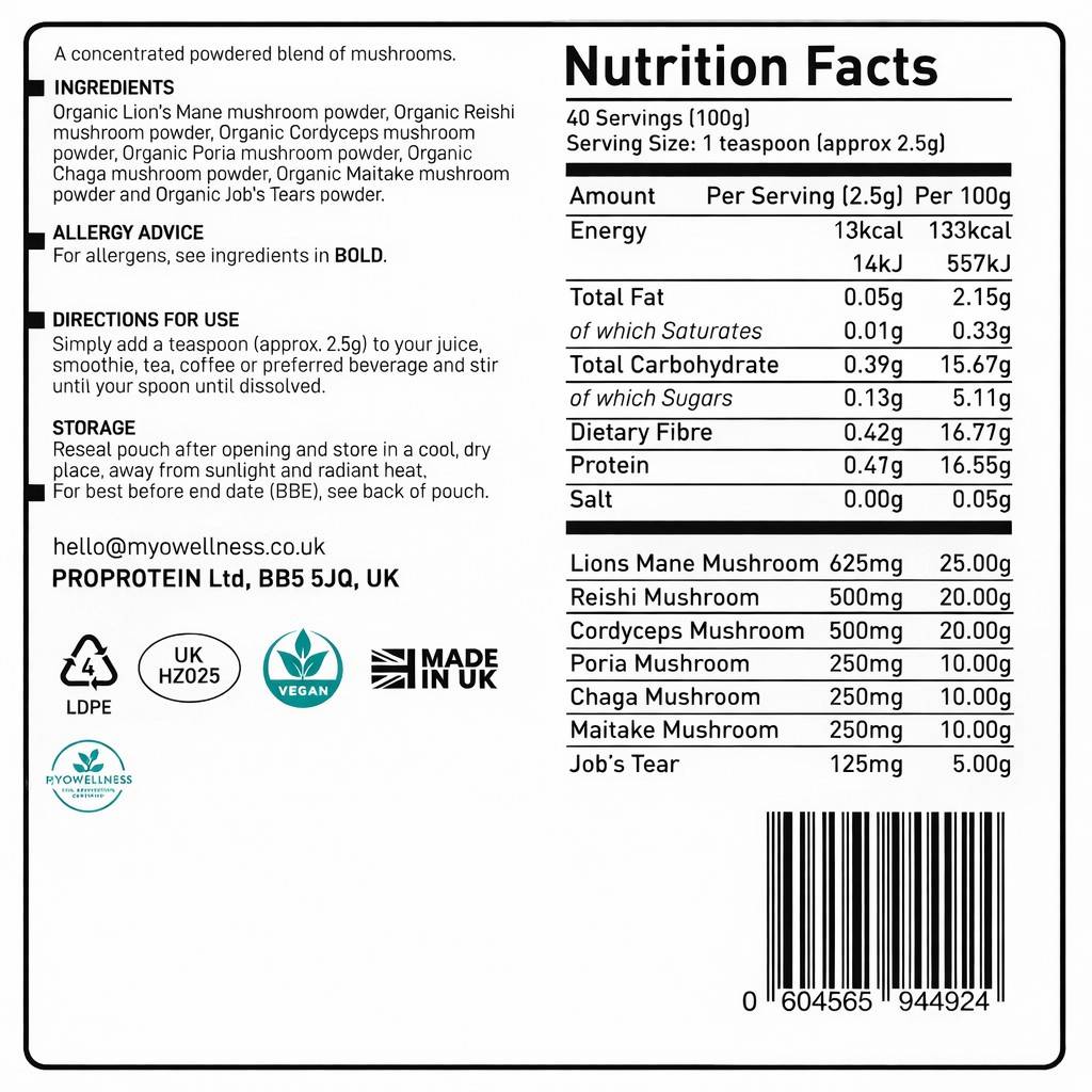 MYOwellness Superfoods - Complete Mushroom Balance