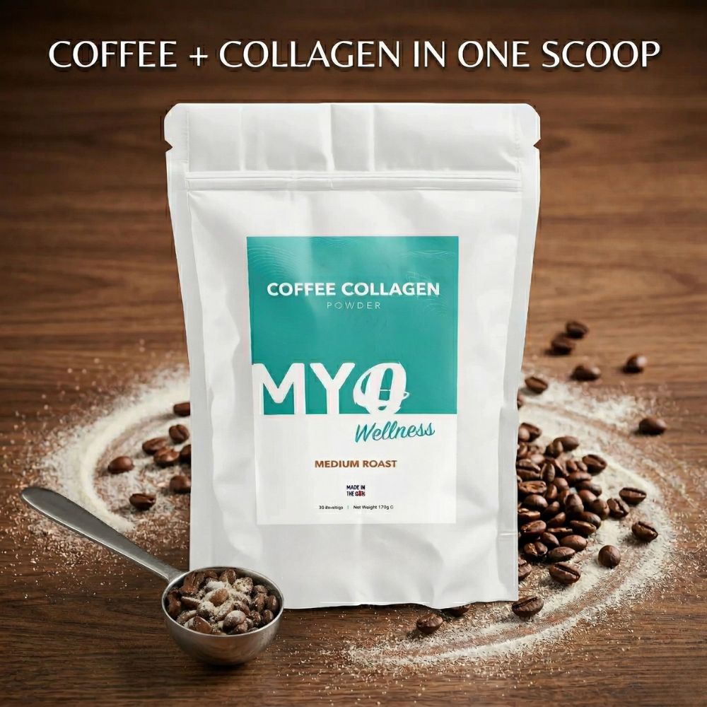 Coffee & Hydrolysed Bovine Collagen with Vitamin C, D3 and Hyaluronic acid - 204g Pouch