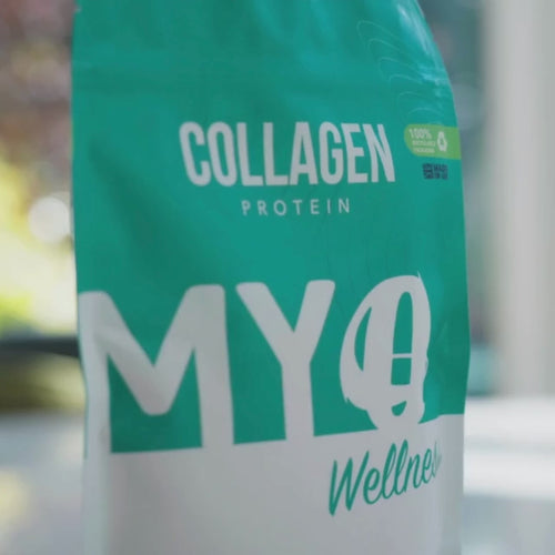video of hydrolyzed bovine collagen powder package with different favours